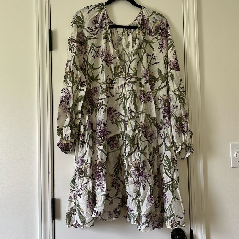 H&M Puff-Sleeve Dress/ Cover-Up - XL - oversized fit